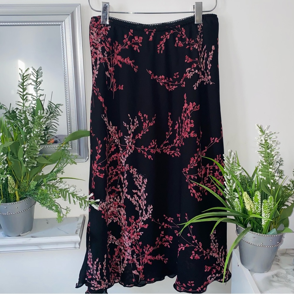 Floral midi skirt